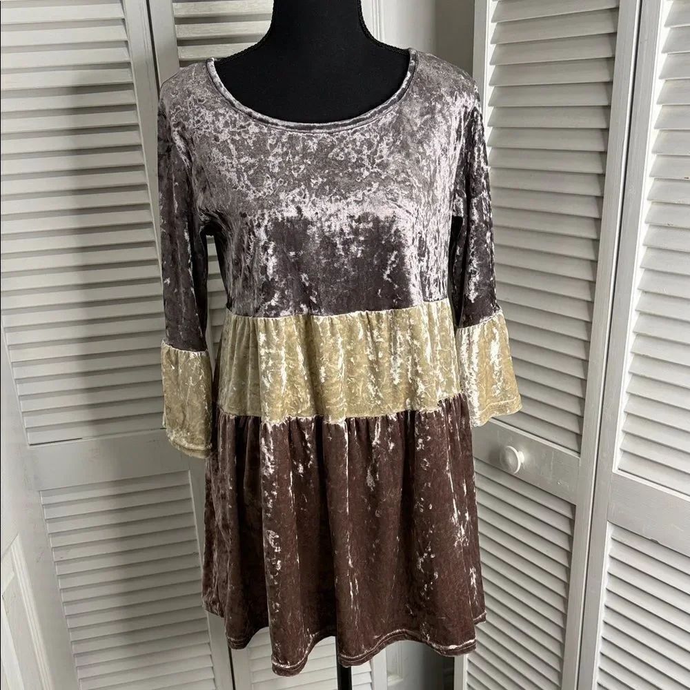 Indigo Soul Velvet Tunic with Earthy Tones